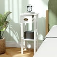 thumbnail image 6 of HOMCOM 2-Tier Side Tables with Drawer, Narrow End Tables with Bottom Shelf, for Living Room, Set of 2, White, 6 of 9