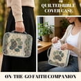 thumbnail image 4 of Xoenoiee Boho Mandala Dog Paw Pattern Quilted Bible Cover Case for Women Men, Large Bible Bag Bible Study Supplies Accessories Christian Gifts, Portable Tote Bag with Sturdy Handle and Pocket, 4 of 7