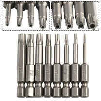 8Pcs 50mm /4 Hex Shank Magnetic Five-point for Torx Screwdriver Bits Set T8-T40