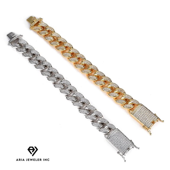 Silver Cuban Bracelet With Keylock P30 by Artisan Jeweler