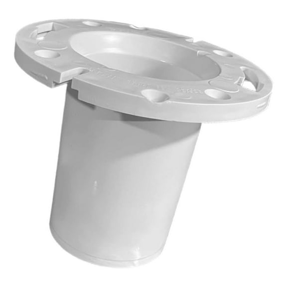 Adjustable 3" X 4" Closet Flange - PVC (White)