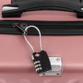 thumbnail image 2 of 3-Digit Cable Lock, TSA Approved Luggage Locks for Suitcase, Gym Lockers, Travel Baggage (2 Pack, Black), 2 of 5