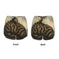 thumbnail image 6 of Uemuo Surreal Brain Tree Pattern Women's Athletic Shorts High Waisted Running Shorts with Liner Pockets Gym Elastic Workout Shorts-Large, 6 of 9