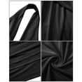 thumbnail image 5 of BABOMAREON Women’s Halter Deep V Neck Backless Maxi Dress Sleeveless Ruched Draped High Slit Evening Gown for Club Party Cocktail Formal Events, 5 of 6