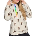 thumbnail image 5 of Yiaed Labrador Retriever Dog Print Womens Casual Hoodies Crew Neck Long Sleeve Sweatshirts With Pocket Pullover Tops Women's Hooded Sweatshirt-XX-Large, 5 of 5