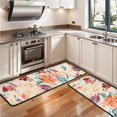 thumbnail image 3 of Kitchen Rugs Sets Of 2,Pioneer Flower Floral Print Pattern Anti Fatigue Kitchen Mat Rugs Non Slip Washable,Decorative Kitchen Floor Mats for Kitchen,Sink,Laundry,17"x47"+17"x47", 3 of 5