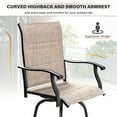 thumbnail image 3 of Sophia & William 5 Piece Outdoor Patio Bar Set Patio Bar Height Swivel Chairs Padded Textilene Chairs and Table Bistro Set for Bckyard, Deck, 3 of 7