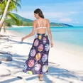 thumbnail image 7 of FORMRS Womens Long Sarong Beach Wrap Semi-Sheer Bikini Skirt Bathing Swimsuit Cover Up, Colorful Candies, 7 of 7