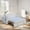 Beige, variant on ASINMAK Convertible Sofa Bed, Minimalist Solid Print Fabric Loveseat Futon Bed with Breathable Chenille, Metal Legs, and Adjustable Lounge - Black