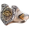 thumbnail image 1 of Punk Eye Open Ring Statement Finger Ring Finger Decoration for Women Men, 1 of 9