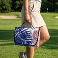 thumbnail image 3 of COEQINE Golf Cart Seat Protector with Fold Design & Carry Handle, Quilted Universal Fit 51.2x30.3 Inch for EZGO/Yamaha/Club Car 2-Seaters, 4-Pocket Storage, Blue Pink Palm Leaf, 3 of 8