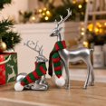 thumbnail image 4 of Christmas Reindeer Figurines, Resin Deer Tabletop Decor with Elegant Sculpted Details, Decorative Woodland Accents for Mantel Fireplace Shelf Cabinet and Festive Home Display, 4 of 6