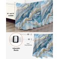 thumbnail image 3 of Abstract Ocean Waves Bed Skirt California King Size 18" Drop Gradient Blue Gold Sea Art Ruffled Wrap Around Bed Skirts Adjustable Elastic Bedskirt Dust Ruffle for California King Size Bed, 3 of 7
