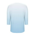 thumbnail image 5 of Loopsun Womens Tops Plus Size, Womens 3/4 Sleeve T Shirts, Women's Fashion Casual Printed 3/4 Sleeve Pullover Top Light Blue XXXL, 5 of 5