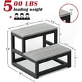 thumbnail image 2 of Heavy Duty Wooden Step Stool for Adults Kids, Non-Slip 500lbs Load Capacity, Multi-Purpose Bedside Foot Stool, 2 of 7