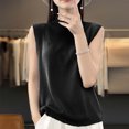 thumbnail image 2 of XuJwPNcy Women's Sleeveless Sweater Vest Summer Mock Neck Ribbed Knit Lightweight Pullover Casual Loose Fit Tank Tops, 2 of 3