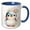 Blue/White, variant on 3drose, Cute Floral Penguin Illustration, 11oz Magic Transforming Mug