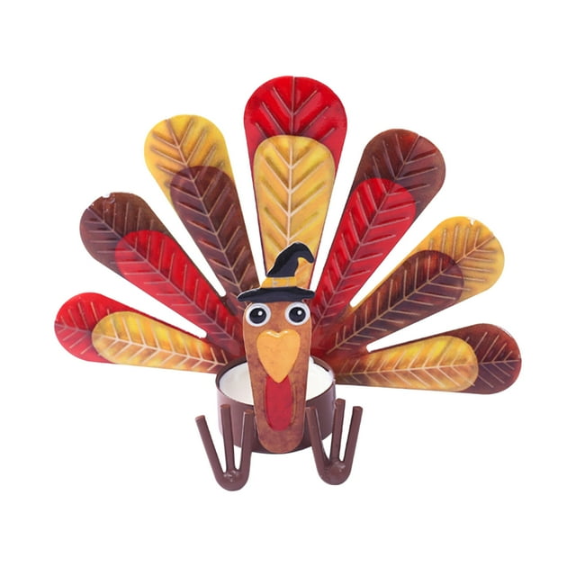 Our Own Candle Scented Candle for Men 3 Wick Thanksgiving Turkey Candle Holder Thanksgiving Table Decoration Turkey