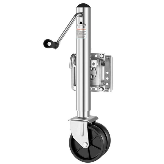VEVOR Trailer Jack with Wheel, 2000 lbs Load Capacity, Heavy Duty Swivel Boat Trailer Jack with PP Single Wheel & Ergonomic Handle, 12-inch Lift, Fit