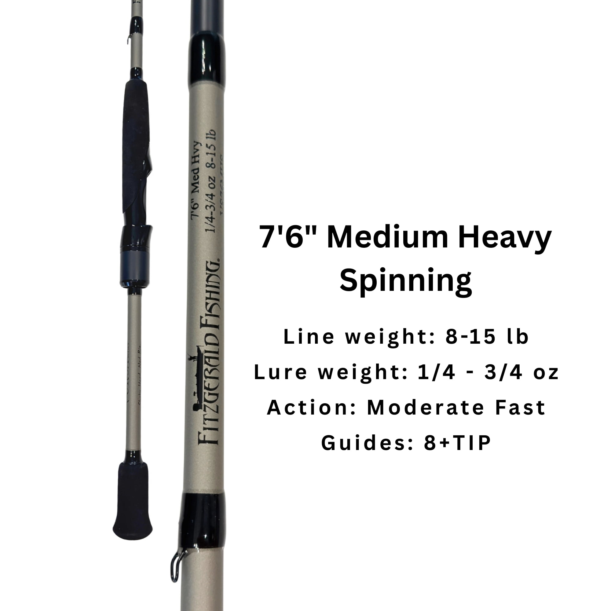 Fitzgerald Fishing Vursa Series 7'6" Medium Heavy Spinning Rod