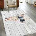 thumbnail image 5 of Rectangle Rug 4x6ft Area Rug, Cow Farmhouse Animal Area Rugs for Living Room Bedroom, Country Sheep Retro Plank Floor Mat Non-Slip Non-Shedding Carpet Indoor Accent Rugs, 5 of 9