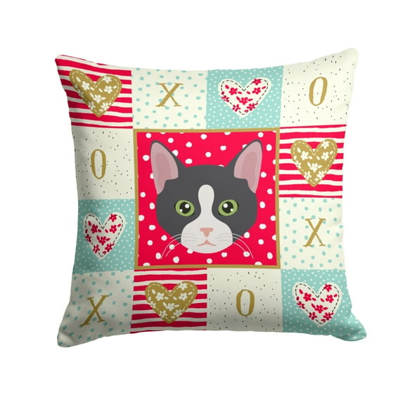 American Polydactyl Cat Love Fabric Decorative Pillow