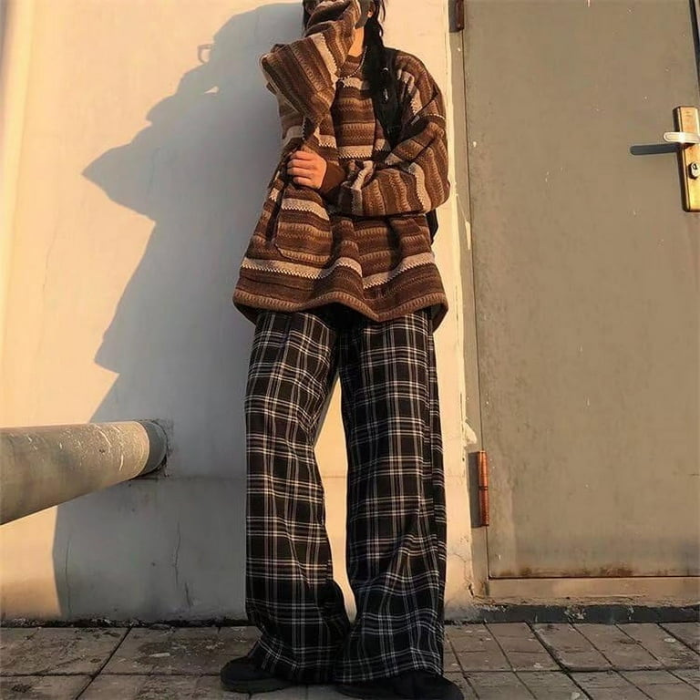 CHUNTIAN Grunge Grandpa Sweater Y2K Oversized Striped Fall