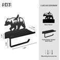 KKFEN-Bear Toilet Paper Holder with ShelfRustic Cabin Bathroom Decor ...