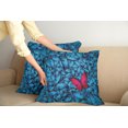 thumbnail image 2 of Ambesonne Tropical Throw Pillow Cover 2 Pack, Large Bugs Lepidoptera, 18", Pink Blue Brown, 2 of 7