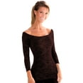 thumbnail image 4 of Skinny Tees Animal Print Scoop Neck Long Sleeve Top 127, 4 of 5