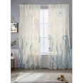 thumbnail image 2 of Blue Seahorse Coastal Sheer Curtains 84 Inch Length 2 Panels for Living Room, Summer Beach Nautical Ocean Coral Vintage Voile Kitchen Curtain Set, Luxury Privacy Drapes Window Treatment for Bedroom, 2 of 7