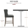 thumbnail image 6 of HomCom Bar Stool, Gray, Set of 2, 6 of 9