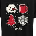thumbnail image 3 of Instant Message - Merry Christmas Grid - Women's Short Sleeve Graphic T-Shirt, 3 of 6