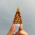 thumbnail image 5 of Hmgxay Mini Christmas Tree, Small Glass Christmas Tree Figurines, Decorative Miniature Christmas Tree Ornaments, Holiday Glass Tree Decorations(Brown), 5 of 6