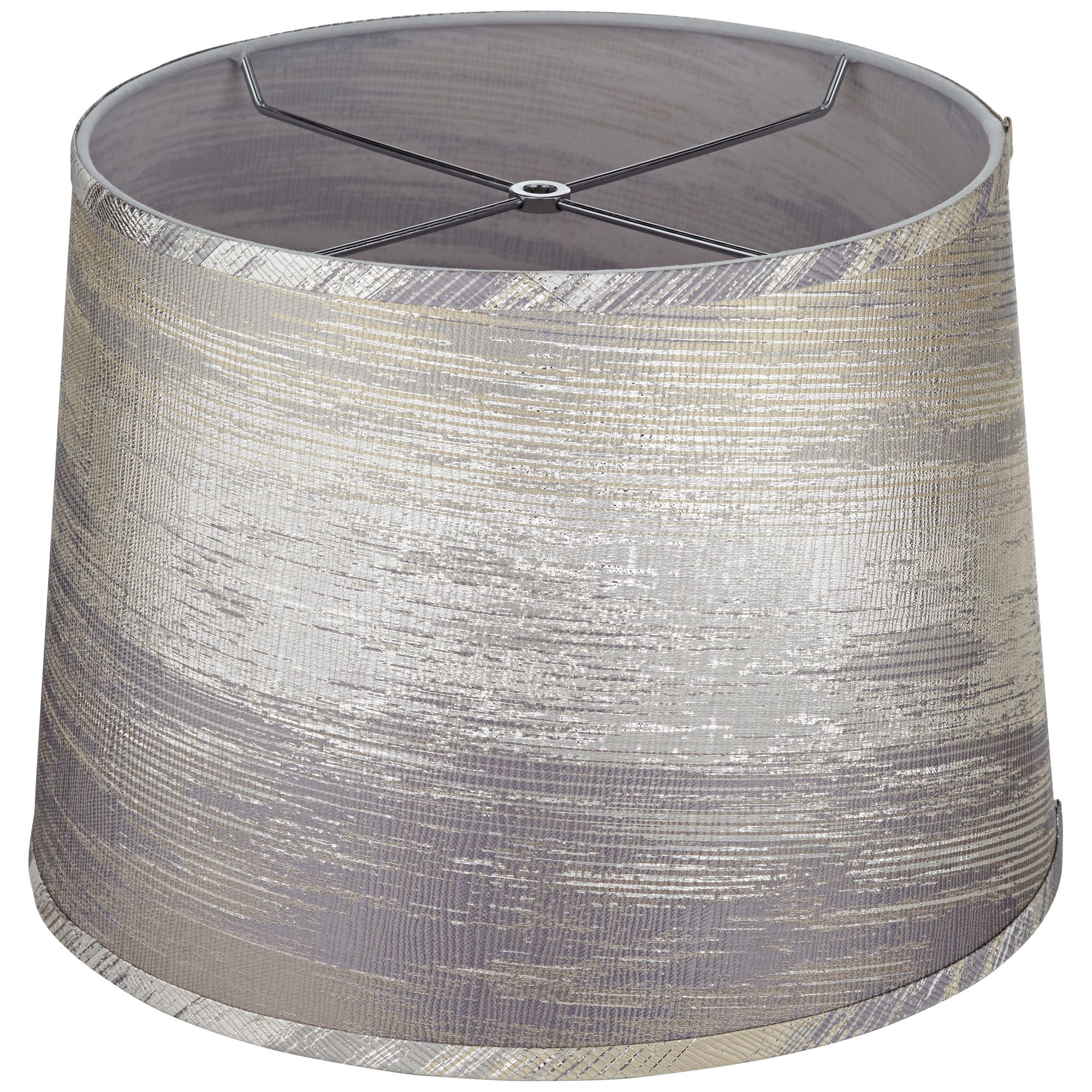 Springcrest 13" Top x 15" Bottom x 11" High x 11" Slant Print Lamp Shade Replacement Medium Gold Tapered Modern Spider Harp Finial