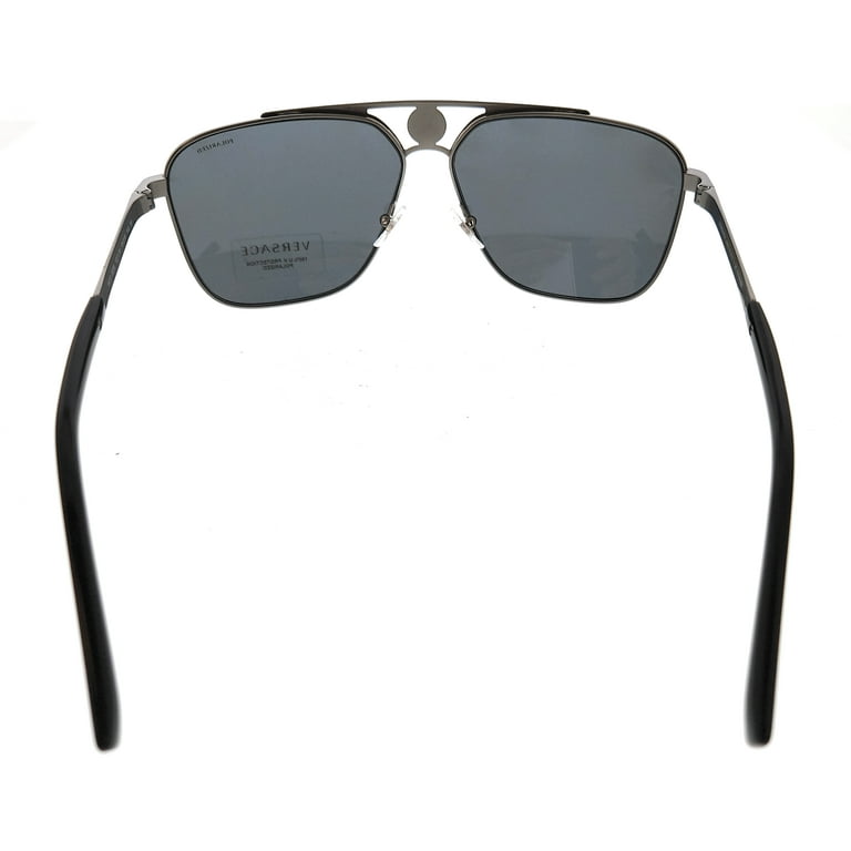 Versace VE 2238 Metal Unisex Rectangle Polarized Sunglasses Versace VE 2238 Metal Unisex Rectangle Polarized Sunglasses