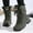 Army Green, variant on Plus Size Winter Boots Thickened Long Lined Warm Boots High Top Oversized Shoes Black 43
