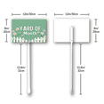 thumbnail image 2 of Eveokoki Yard of The Month Lawn Yard Sign 12" x 8" Aluminum Yard Signs with Metal Stakes, 2 of 6