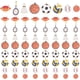 thumbnail image 1 of 64 dijes deportivos, 8 estilos diferentes de colgantes de juegos de pelota, dijes de metal esmaltado para la creación de joyas, colgante de baloncesto y béisbol, 1 of 5