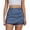 Blue #06, variant on Women's Elastic High Waist Denim Shorts, Casual Loose Washed Jean Shorts with Pockets L