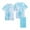 Blue, variant on Lndajk Children's Tie-Dye T-Shirt and Shorts Set Breathable and Comfortable Sportswear Blue 6 Years