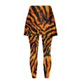 thumbnail image 5 of POLEROBrown Tiger Skin Yoga Pants with Skirt Non See Through Golf Tennis Pants for Women Full Length Skirted Yoga Tennis Leggings with Pockets Soft Elastic Sports Athletic Skirts, 5 of 6
