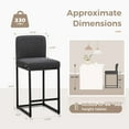 thumbnail image 6 of SUMMIT LIVING 24 inch Bar Stools with Back Set of 4 for Kitchen Dining, Counter Height Chairs, Dark Gray, 6 of 6