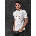 thumbnail image 2 of Roses Pattern Graphic Men White T-Shirt, Male Medium, 2 of 4