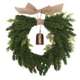 thumbnail image 2 of De Cedro De 19,7 Pulgadas, De Navidad De Cedro Artificial Con Campana De Vaca Rústica Vintage, Cinta De Lino Marrón Para Decoración Interior Y Exterior, 2 of 7