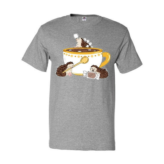 Inktastic Cute Hot Chocolate Hedgehogs T-Shirt