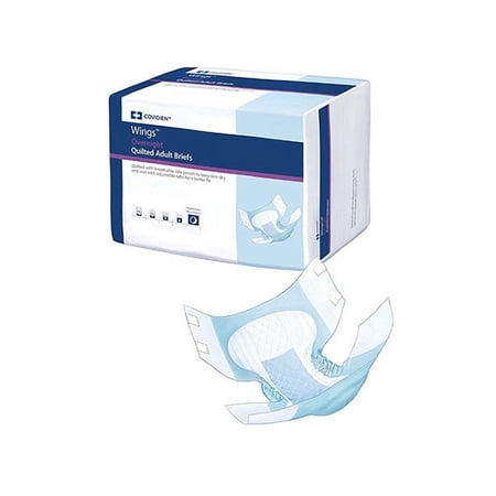 Cardinal Health, Quilted Adult Briefs, Wings Overnight, Large, 45" - 58" Part No. 67034 (18/package)