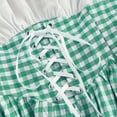 thumbnail image 7 of Levmjia Women's Oktoberfest Dress Plus Size Gingham Checkered Dirndl Lace Up Front Puff Sleeve Square Neck Bavarian Costume for Women Beer Festival Autumn Dress, 7 of 7