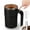 Black, variant on Electric Coffee Mug with Built-in LCD Thermometer, Automatic Magnetic Stirring & Temperature Display, Rechargeable Travel Mug for Home Office
