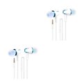 thumbnail image 1 of Bearachild Auriculares con cable en el oído Reducción de ruido Bolsillo Viajes Deportes Caminar Música Reproducir TV Tablet Auriculares con Azul 2Conjunto, 1 of 6